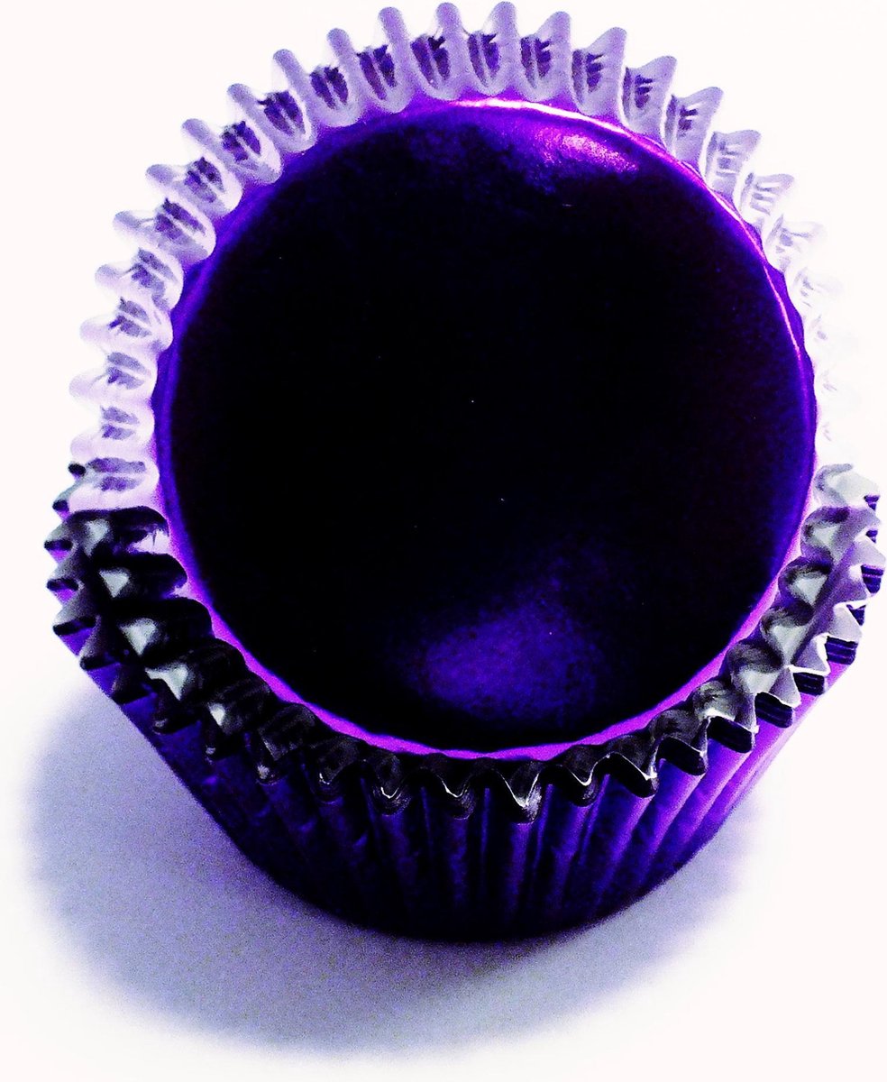 Cupcake Cups Metalllic Paars 30 stuks