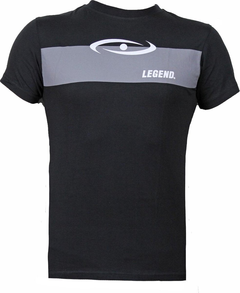 t-shirt zwart Legend grijs vlak  L