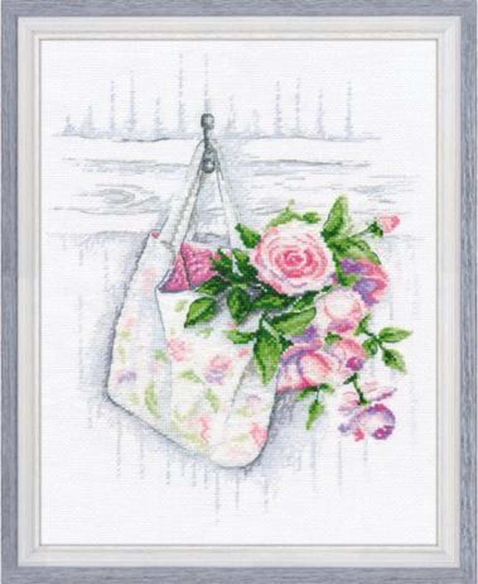 Oven Borduurset Bloemen Provence 22x24 cm