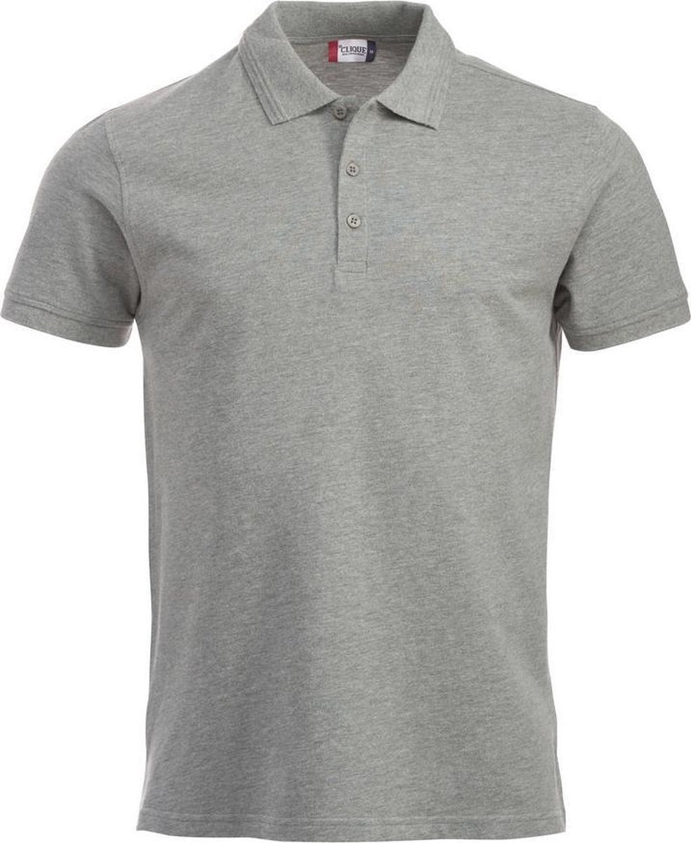 Manhattan heren polo grijsmelange 5xl