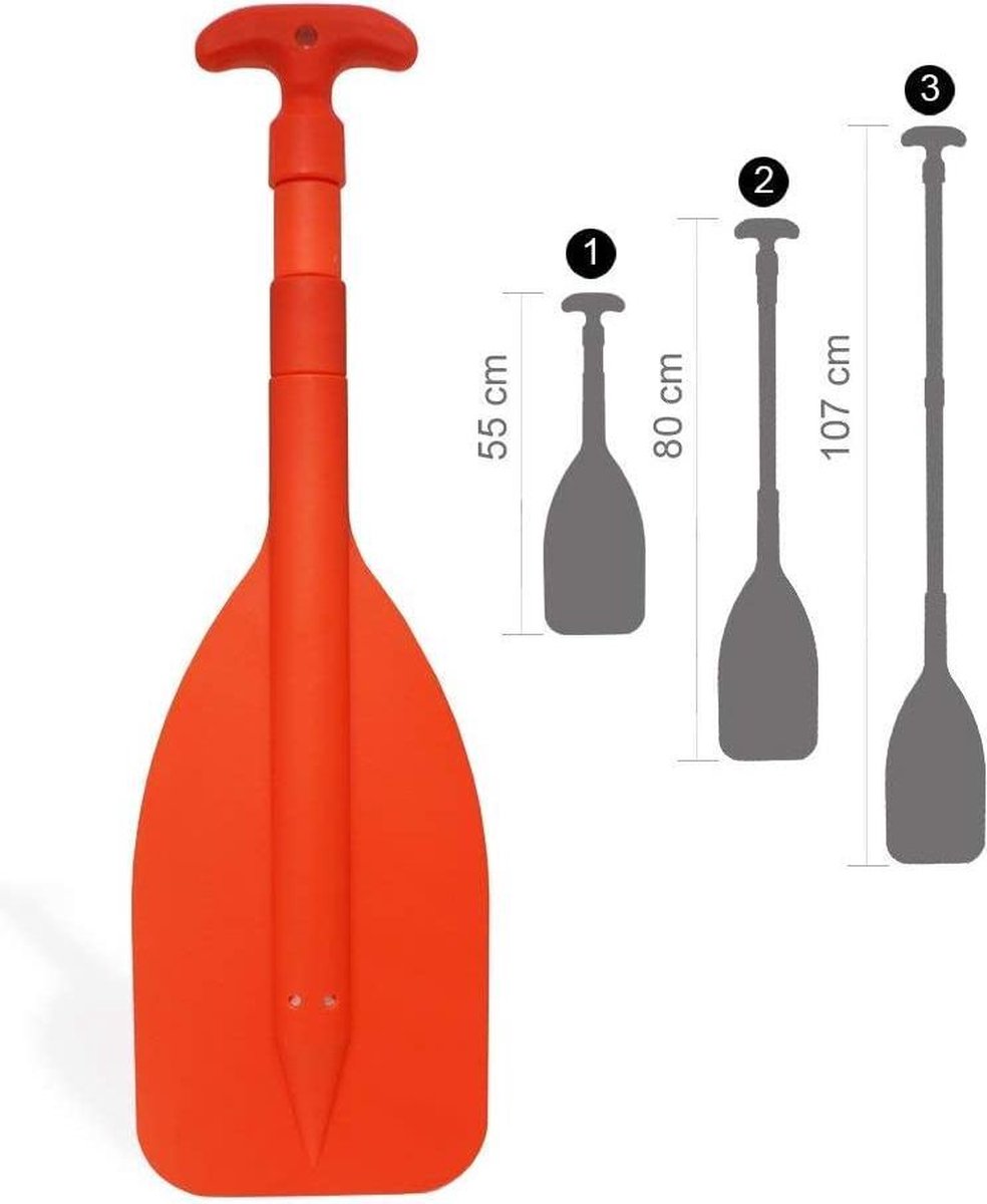 Oceansouth Telescopische peddel van 55 cm tot 107 cm telescopisch | peddel | extra peddel | noodpeddel | peddel voor kleine boten
