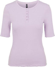 Pcluca Ss Half Placket Tee Bc 17112698 Orchid Bloom