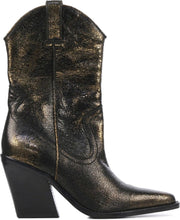 Bronx Dames Cowboylaarzen - Zwart / Goud - Maat 40
