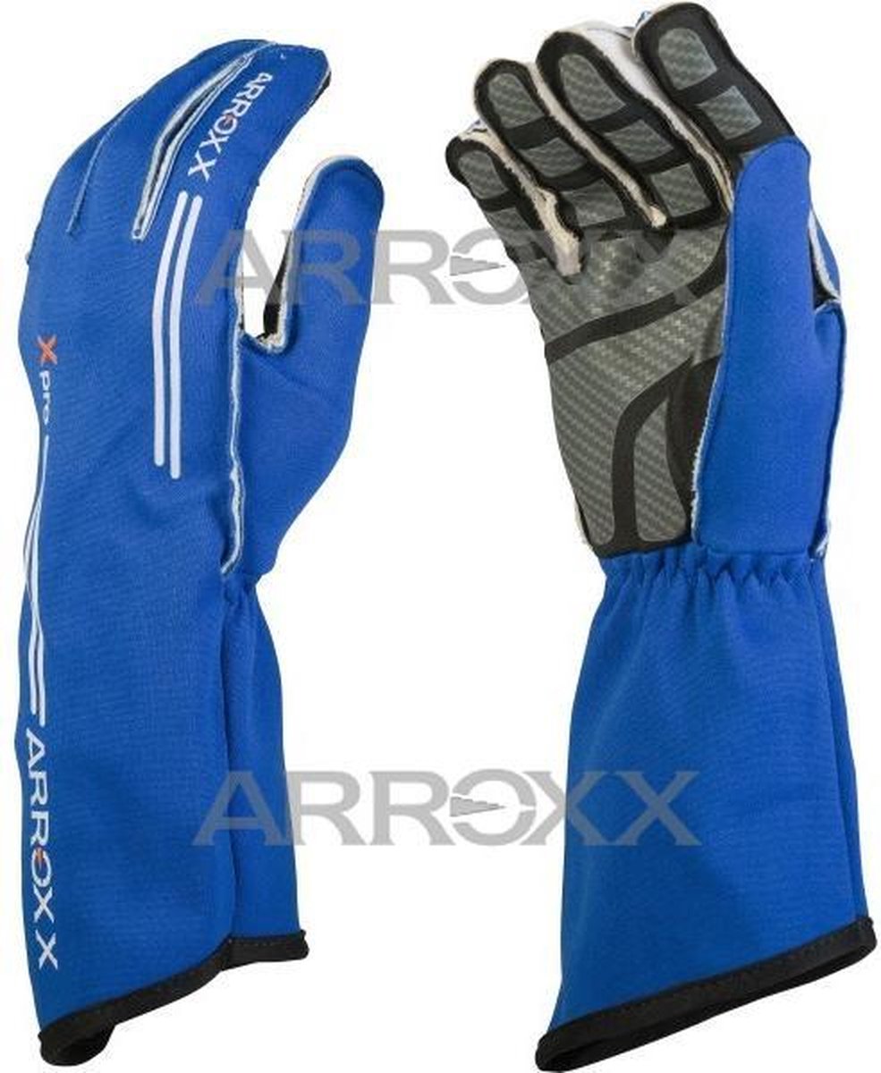 Handschoenen race monokleur blauw