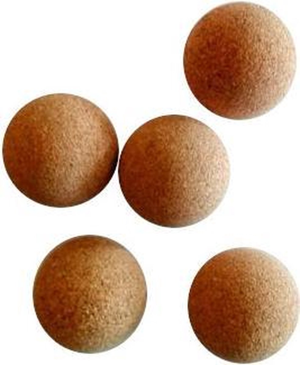Fas Tafelvoetbalballen Kurk 5 Stuks Bruin
