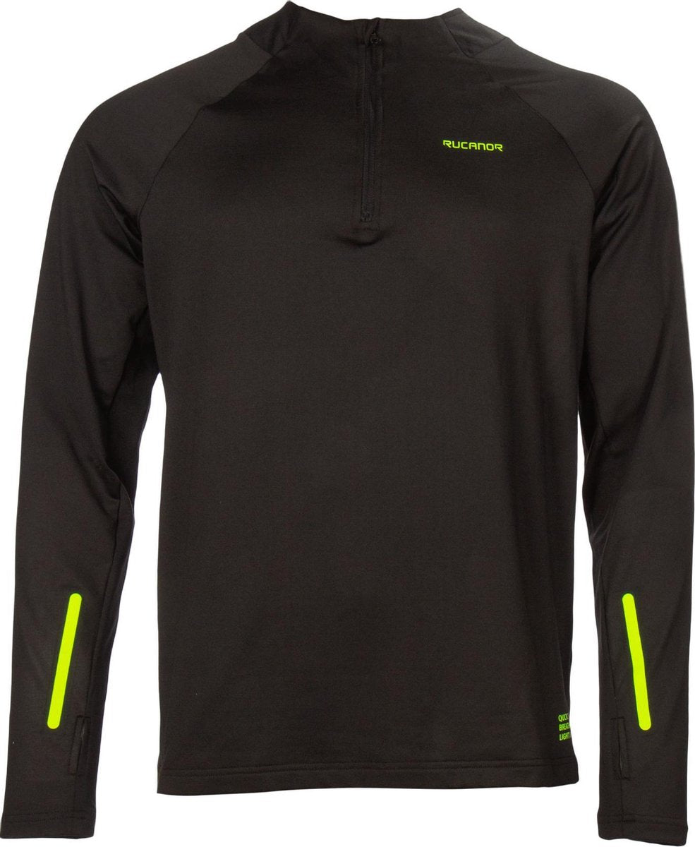 Rucanor Doug half zip l/sl tee men - Maat: L