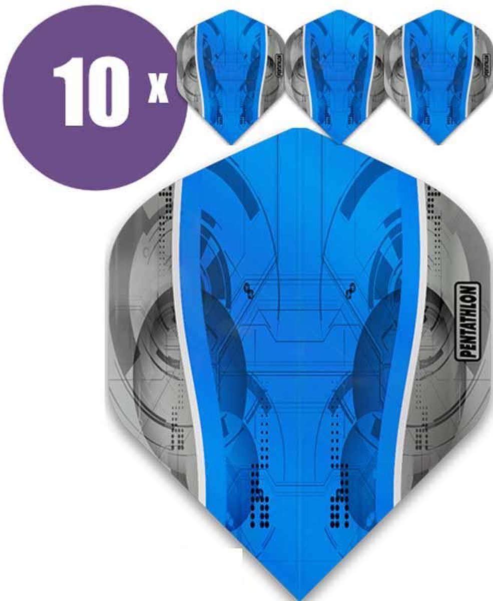 ABC Darts Flights - Pentathlon Blauw Science  - 10 sets (30 st.) Dart Flights
