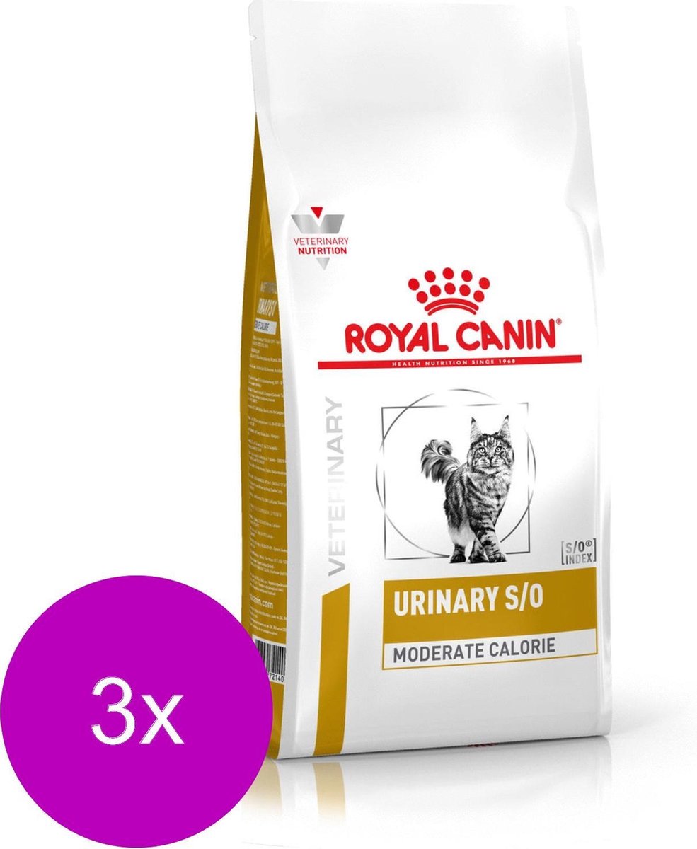 Royal Canin Veterinary Diet Urinary S/O Moderate Calorie - Kattenvoer - 3 x 3.5 kg