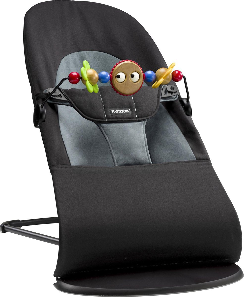 BABYBJÖRN Wipstoel Balance Soft - Zwart-Donkergrijs incl speelboog