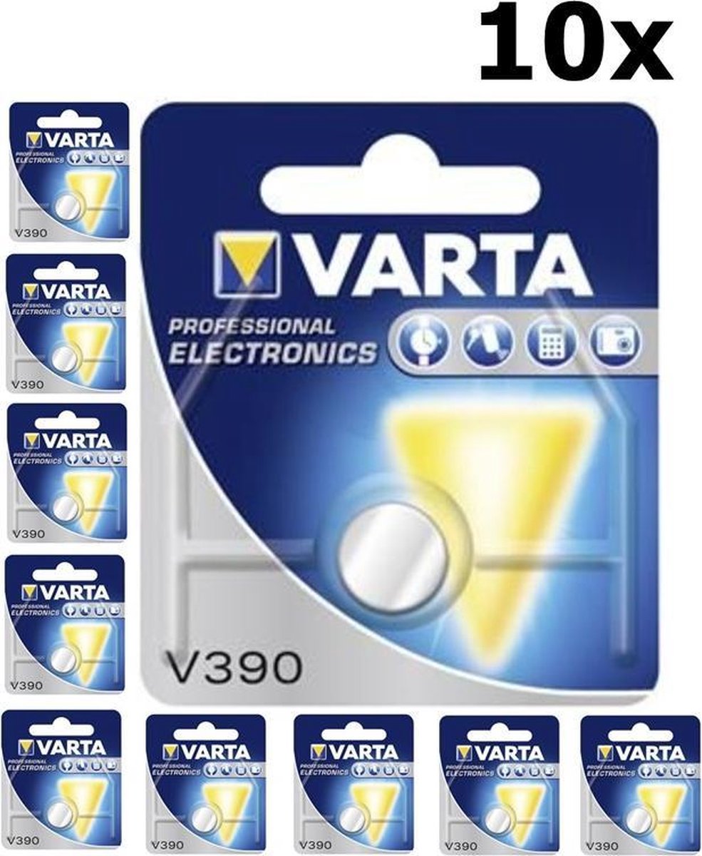 10 Stuks - Varta V390 80mAh 1.55V knoopcel batterij