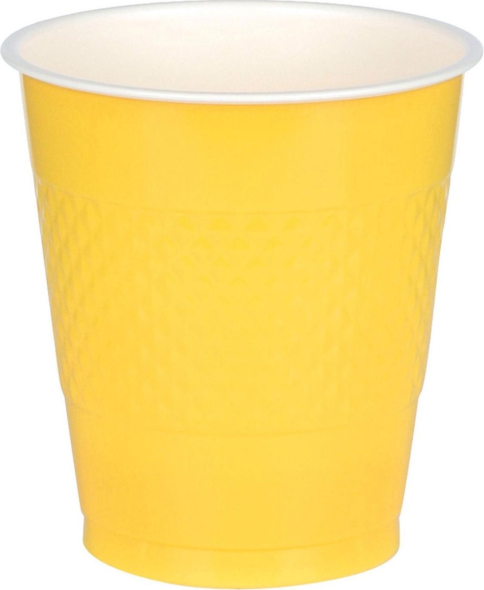 Amscan Feestbekers Geel 473 Ml 50 Stuks