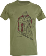 D.five T-shirt Roman Centurion Heren Katoen Legergroen Maat Xl