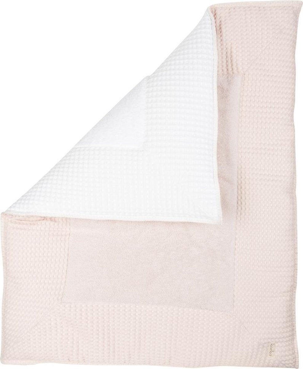 Koeka - Boxkleed wafel Amsterdam 75x95cm - Pebble/White