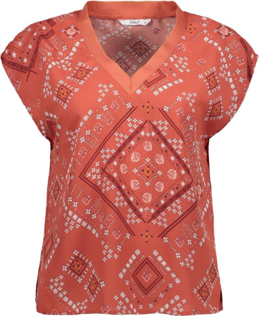 Onlmette S/s Top Wvn 15201782 Hot Sauce/graphic Bo