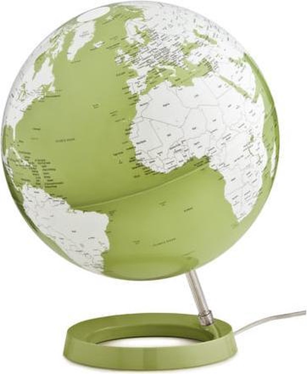 globe Bright Pistachio 30cm diameter kunststof voet met verlichting