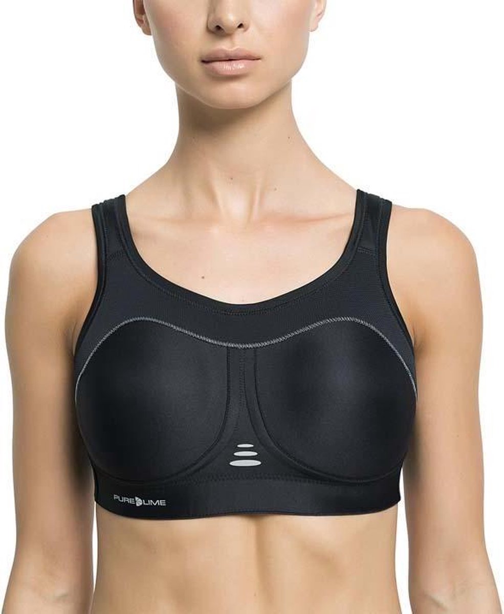 Pure lime Compressie  Sportbeha Zwart - maat 65C