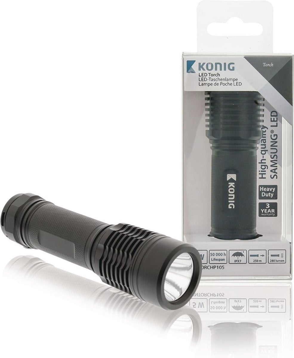 K\xf6nig KNTORCHP105 LED-zaklamp Heavy Duty 5 W 280 lm