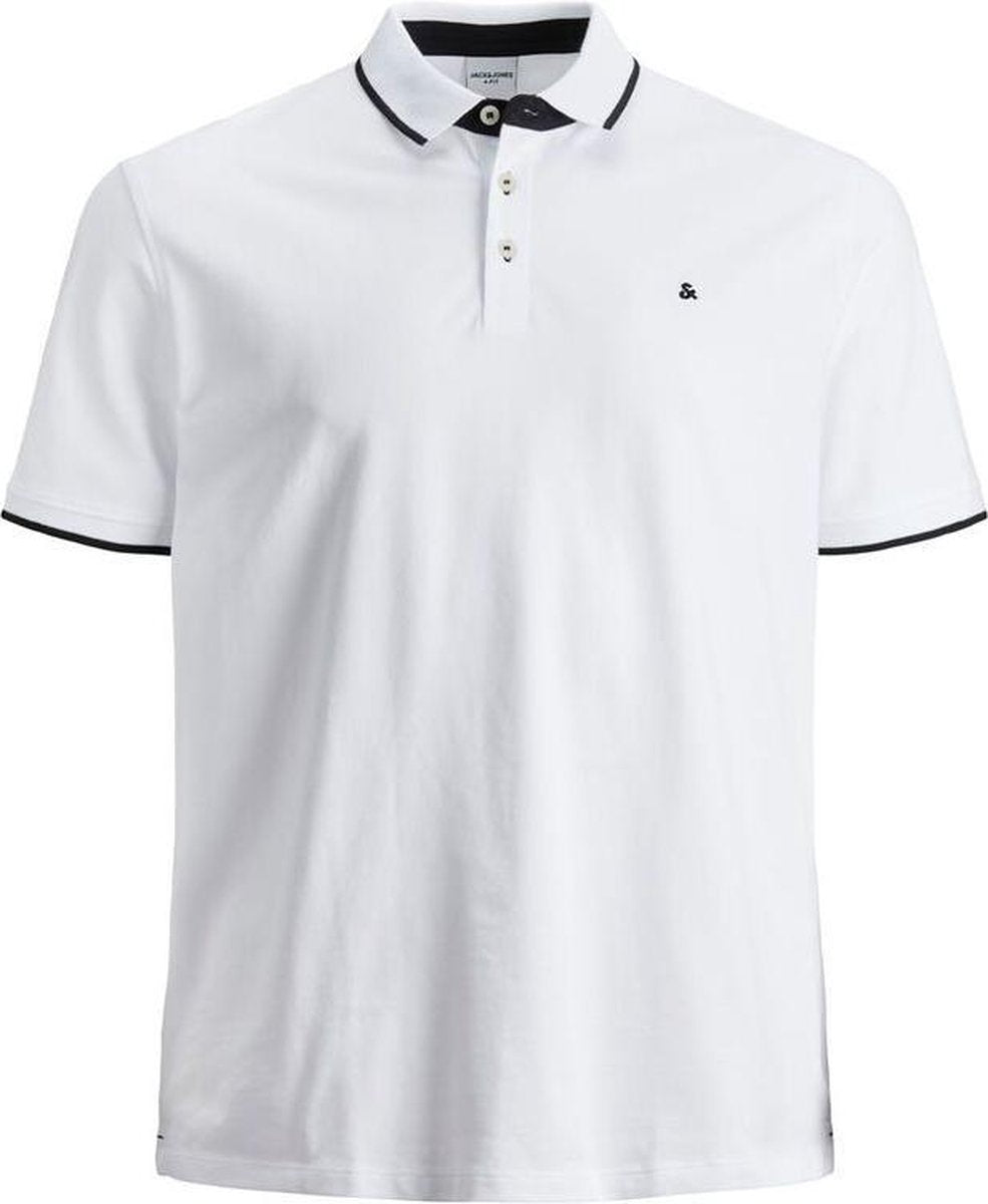 Jack & Jones Polo - Regular Fit - Wit - 4XL Grote Maten