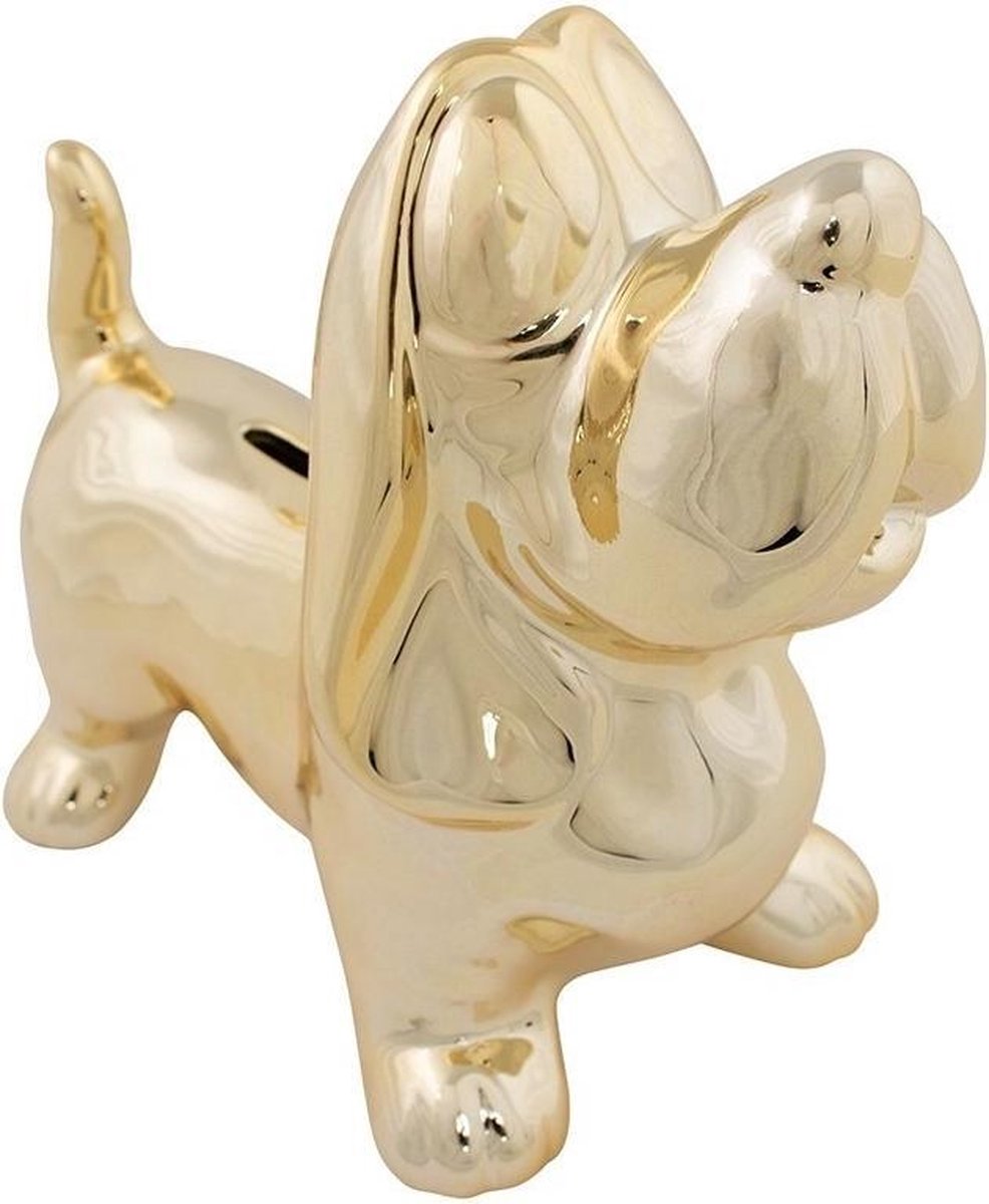 Dieren spaarpot gouden teckel 20