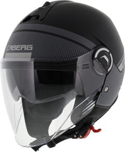 Caberg motorhelm Jet Riviera V4 Elite mat zwart antraciet grijs L