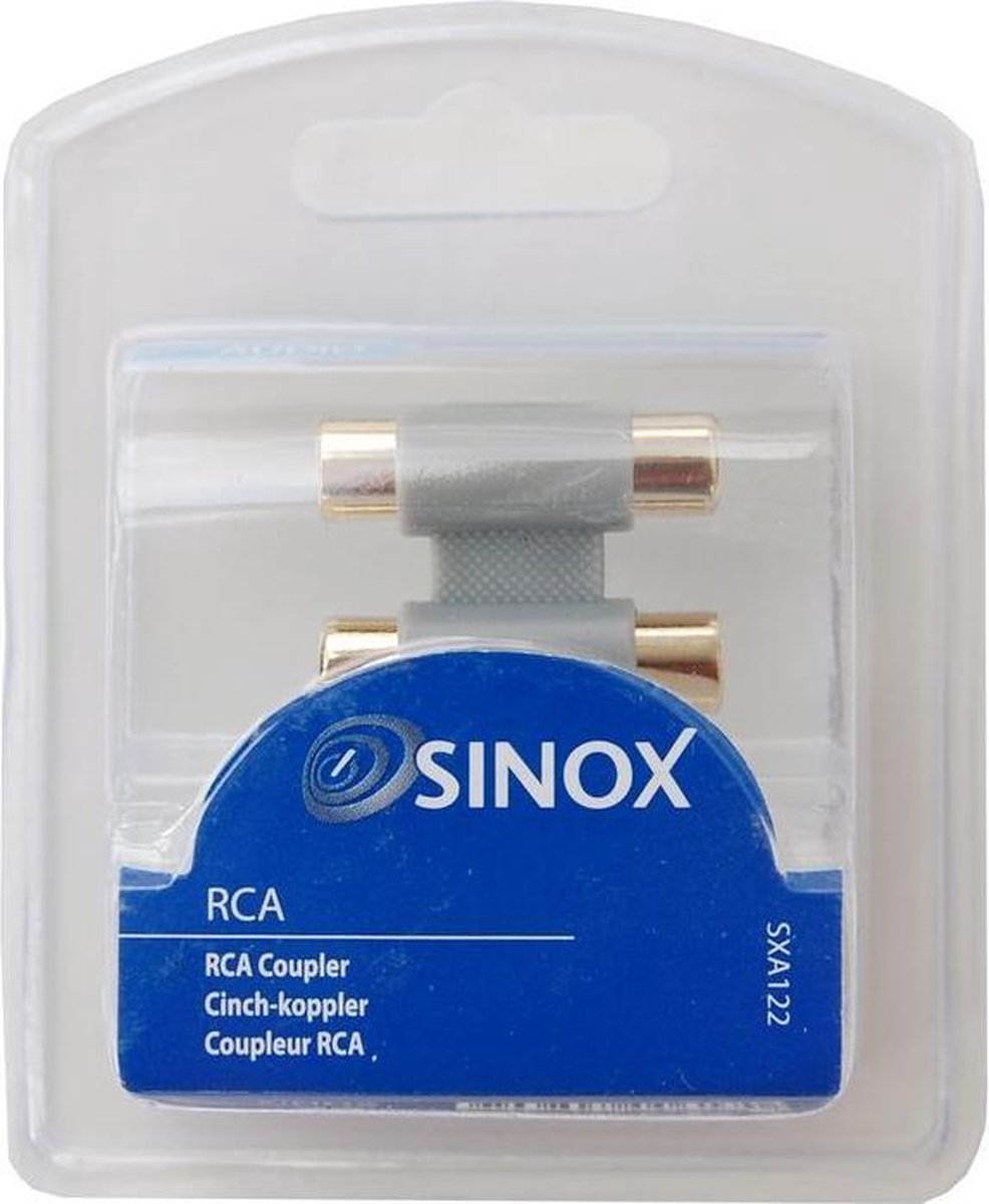 Sinox 2x RCA - 2x RCA F/F Grijs