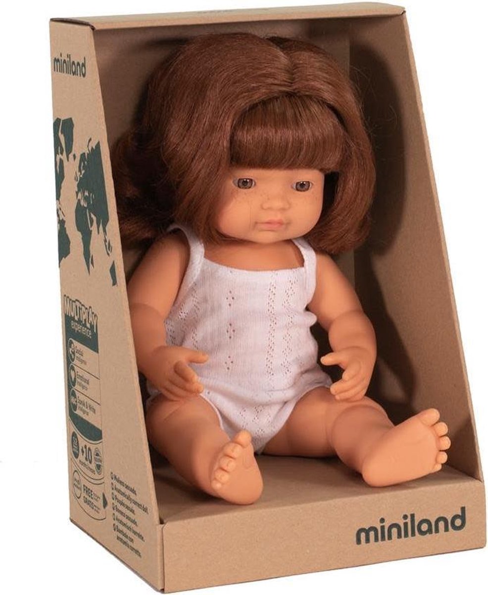 Miniland Babypop Meisje Met Vanillegeur 38 Cm Rossig