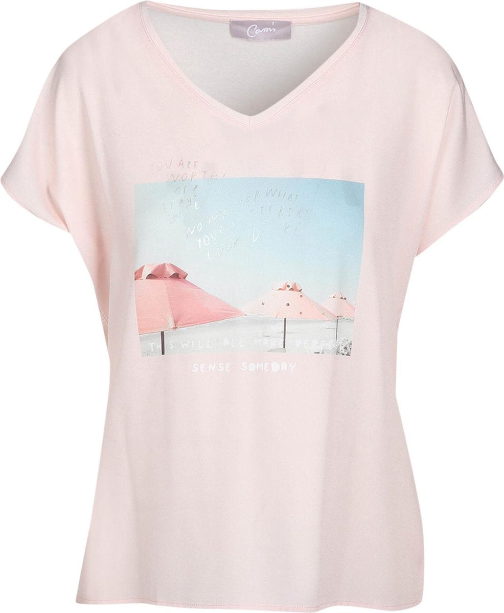 Cassis - T-shirt met zomerprint - Roze