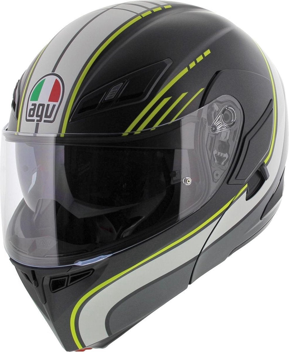 AGV Compact ST Boston mat zwart grijs geel