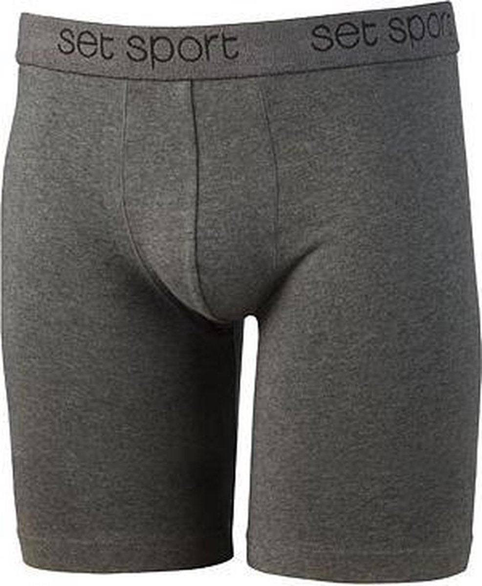 Set Sport heren long boxershort 16452 - Antraciet  - M  - Antracite