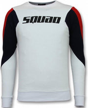TONY BACKER Three Color Trui - Squad Sweater Heren - Wit - Maten: L
