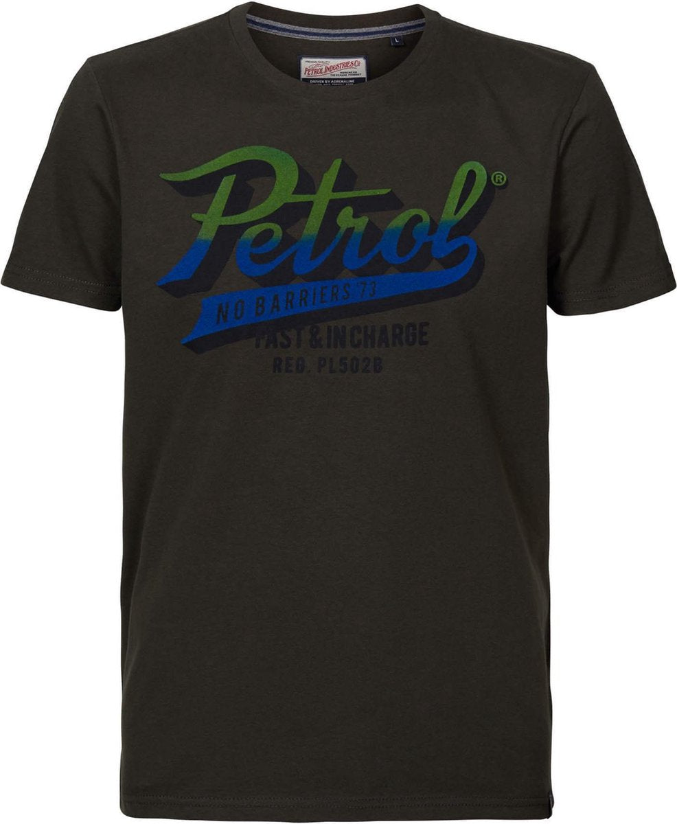 Petrol Industries - Heren Artwork T-shirt - Groen - Maat M