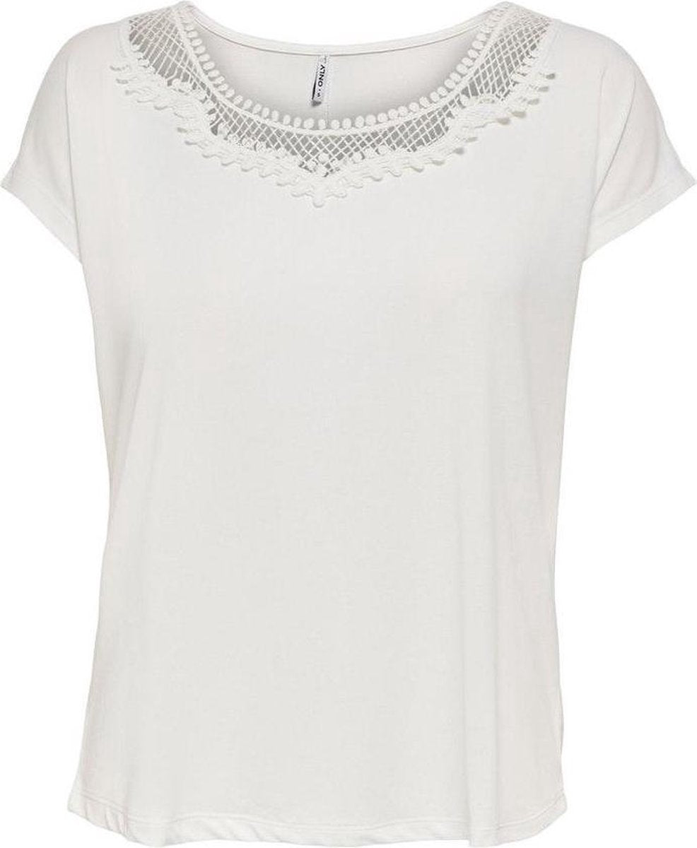 Onlfree Life S/s Mix Top Jrs 15230849 Cloud Dancer