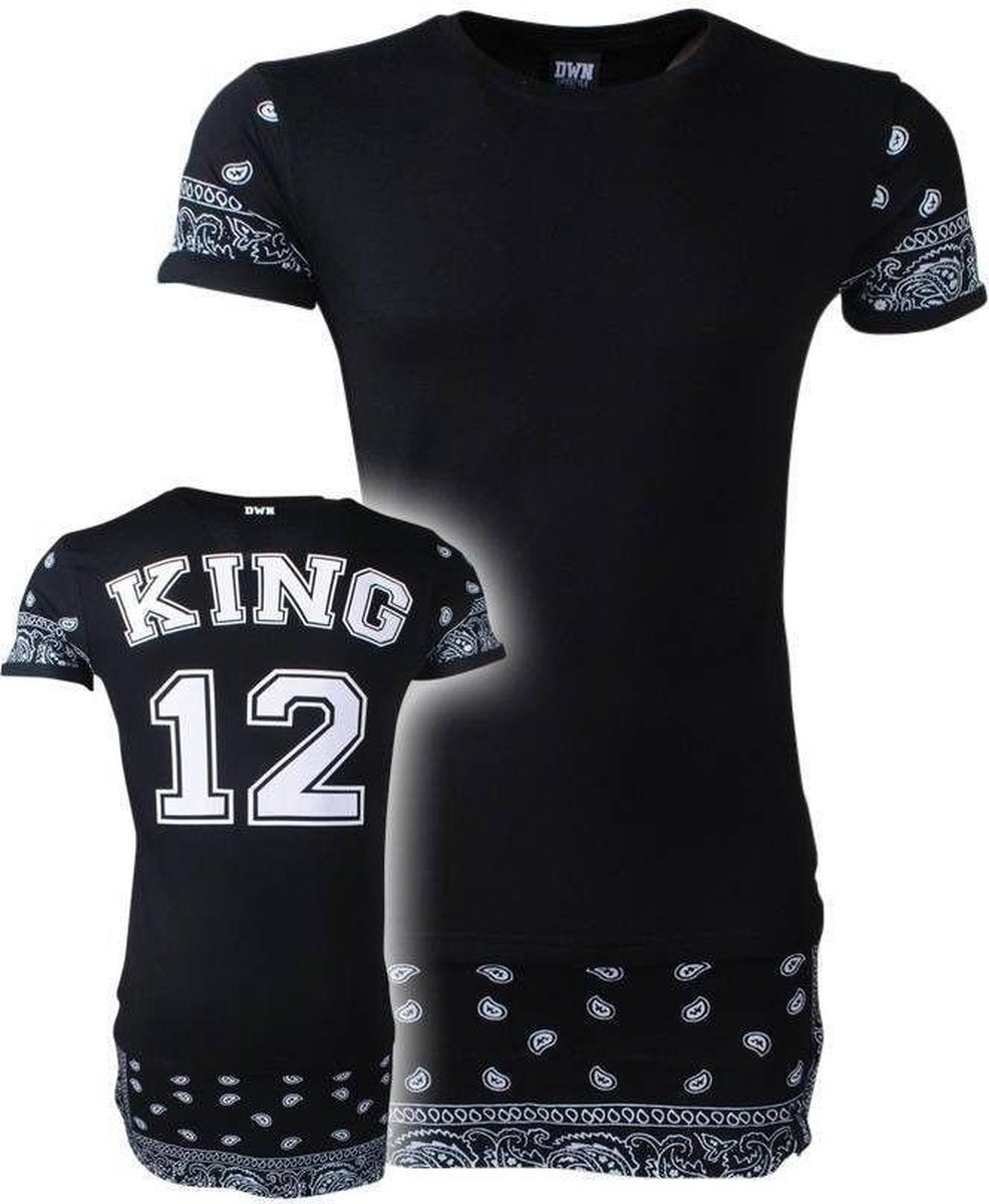 DWN Lifestyle - Heren Longshirt - TSKing12 - Zwart