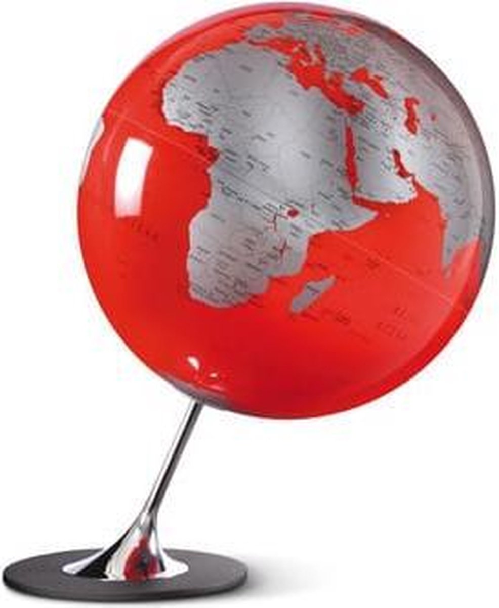 Globe Anglo Red 25cm diameter metaal / chrome