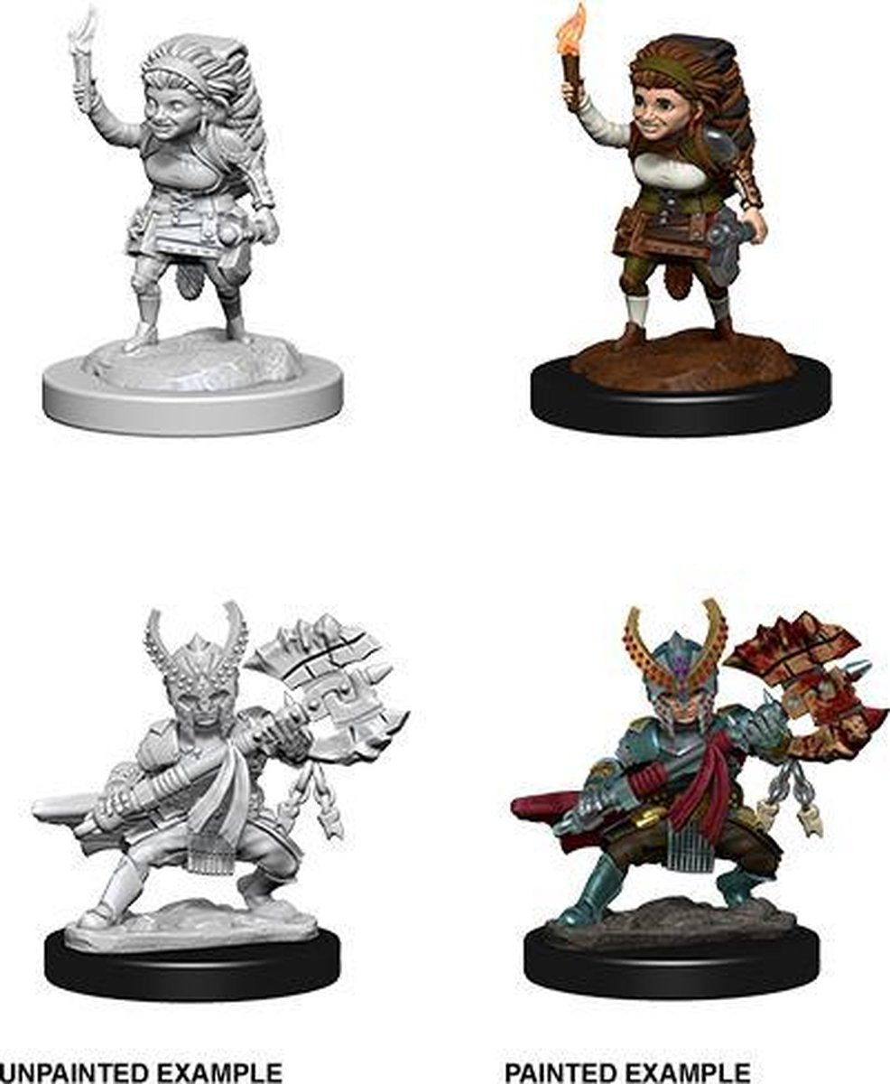Asmodee D&D Miniatures Female Halfing Fighter (6x) - EN