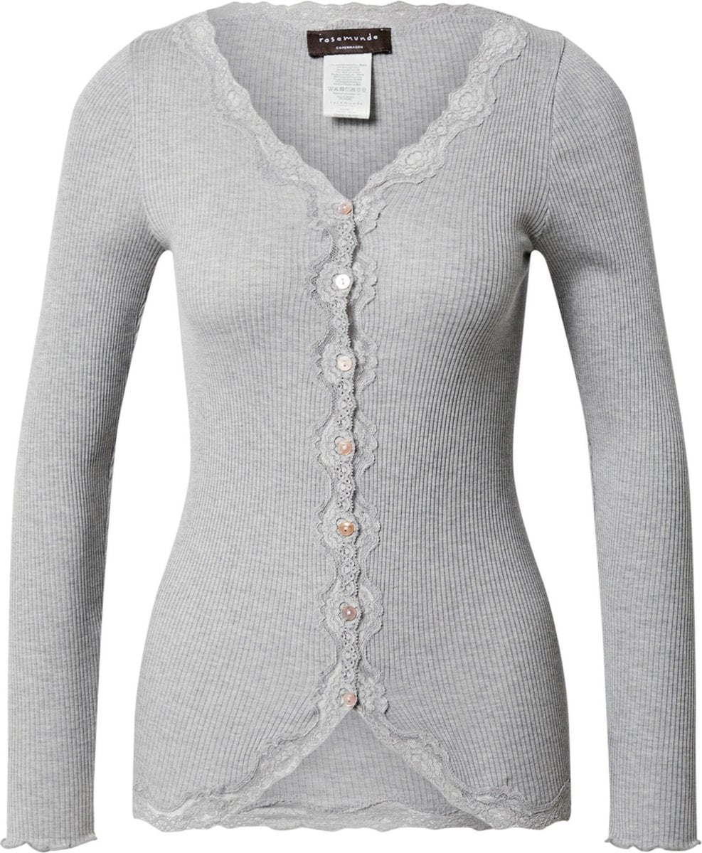 Rosemunde gebreid vest Lichtgrijs-Xl