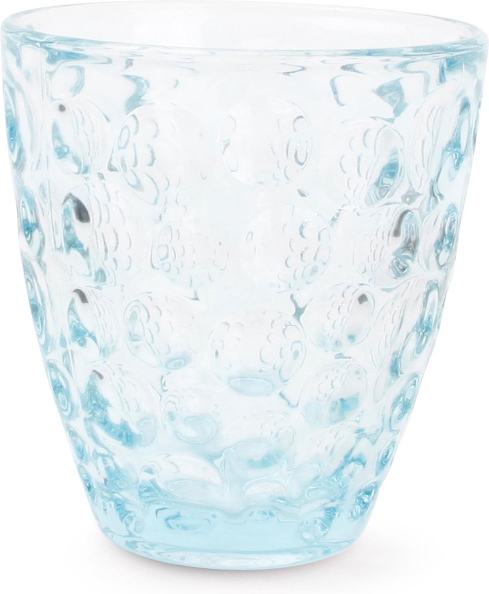 ONA - BUBBLE - Blue - Glas - 22 cl - Set van 4