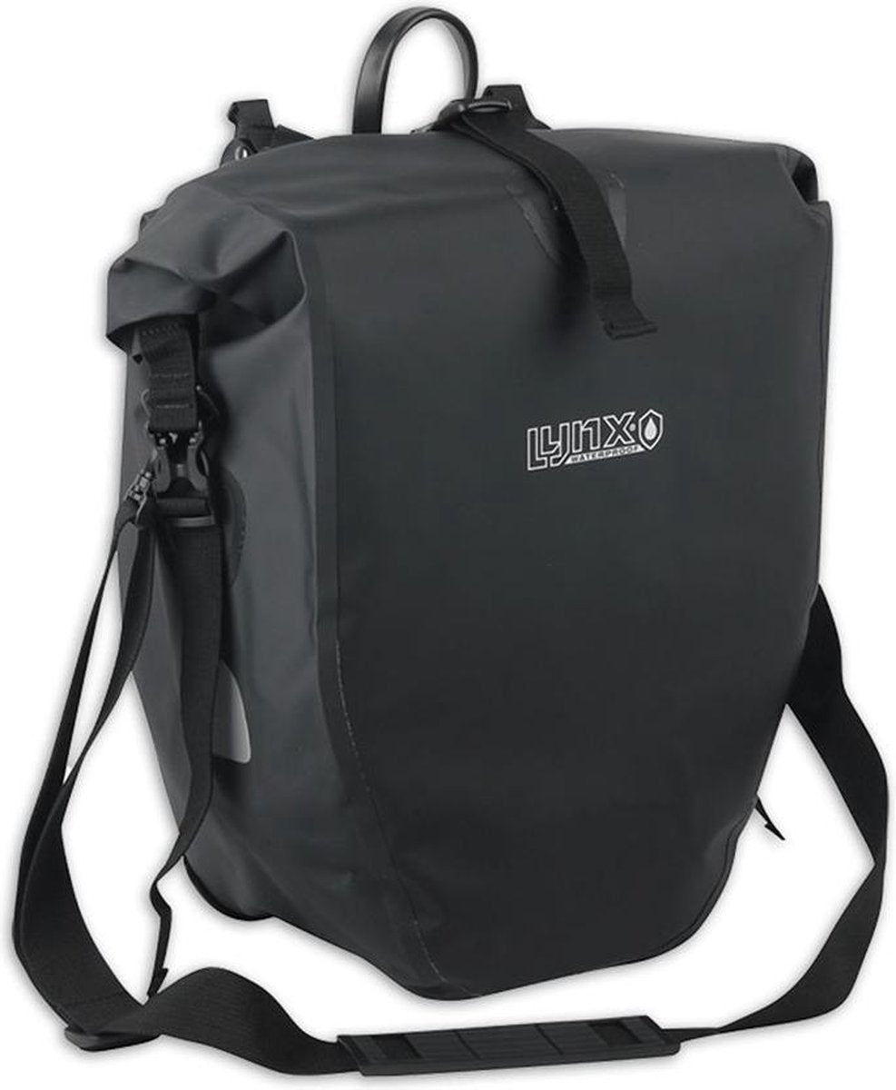 Lynx Waterdichte Fietstas Tarpaulin XL 25 Liter - Zwart
