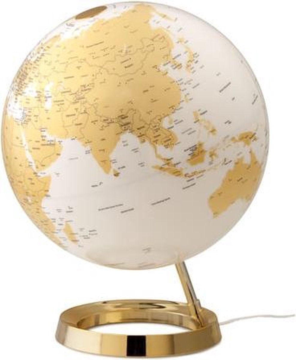 Globe Bright Goud 30cm diameter kunststof voet met verlichting