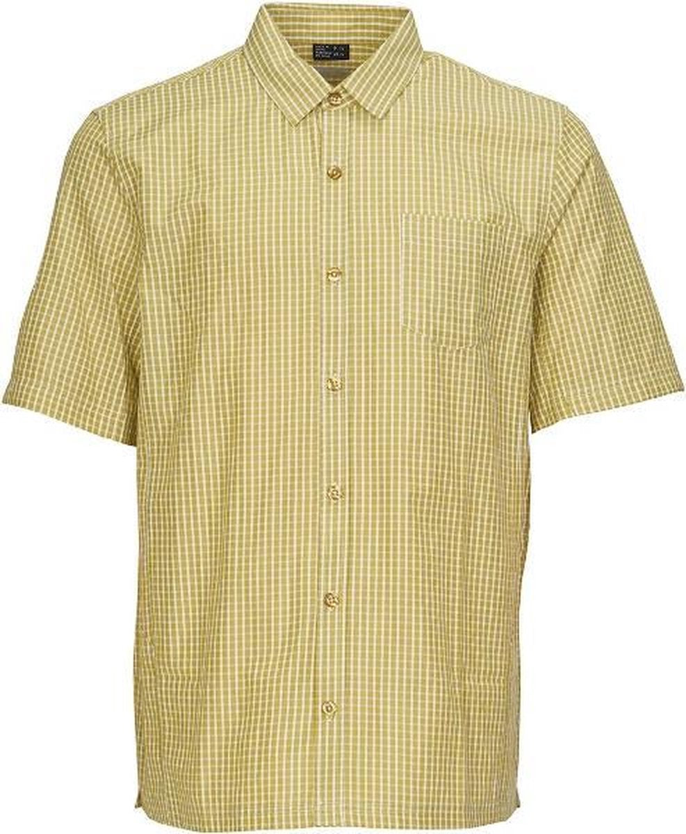 Killtec heren zomerblouse Jellas geel ruit - maat XL