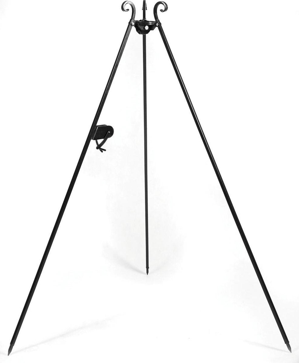 CookKing Tripod Zwart Staal 180 cm met Haspel