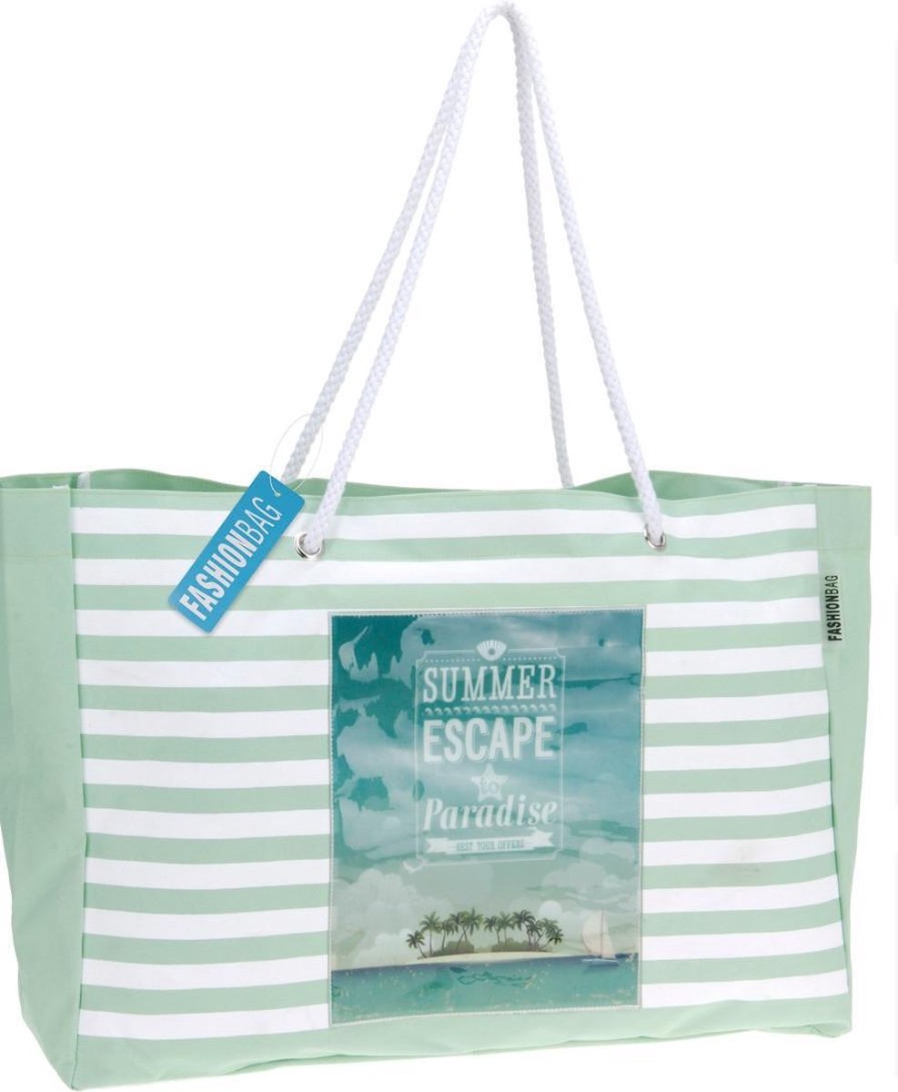 Strandtas /shopper blauw