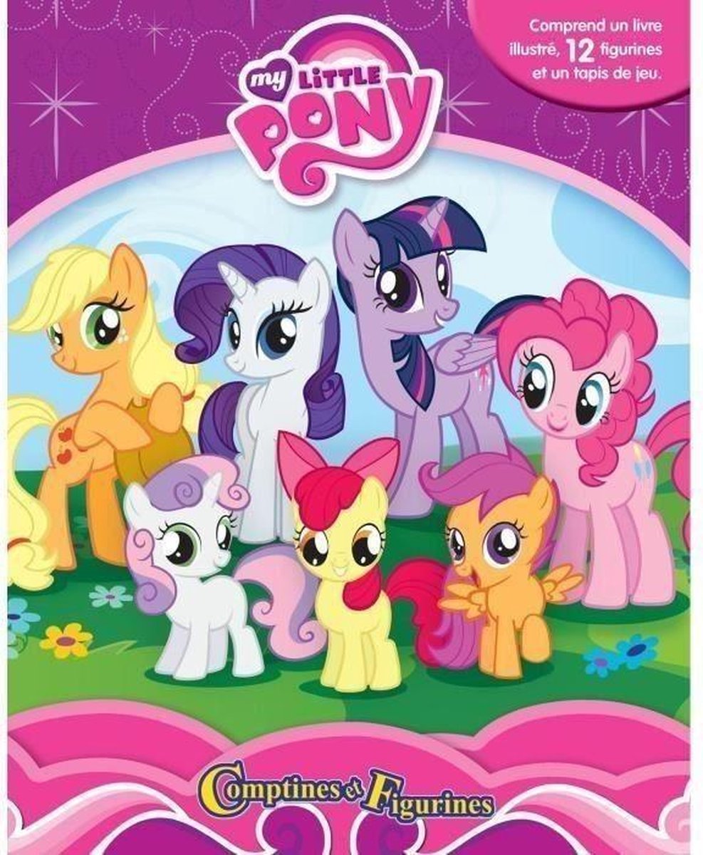 MY LITTLE PONY 12 figuren en een speelmat - 10 pagina's hardcover boek - Edities Phidal