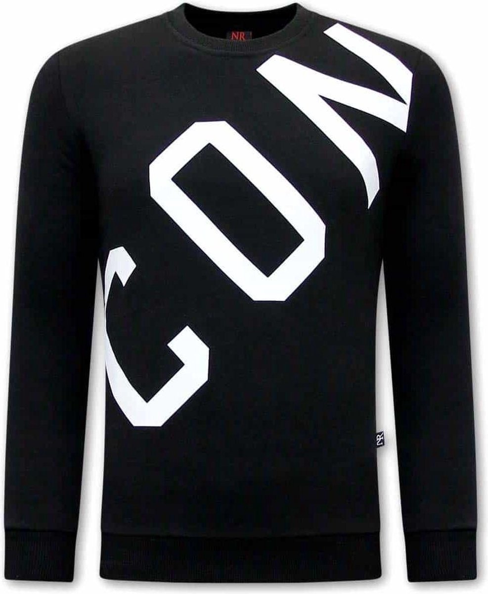 TONY BACKER ICON Heren Sweater - Zwart - Maten: XL