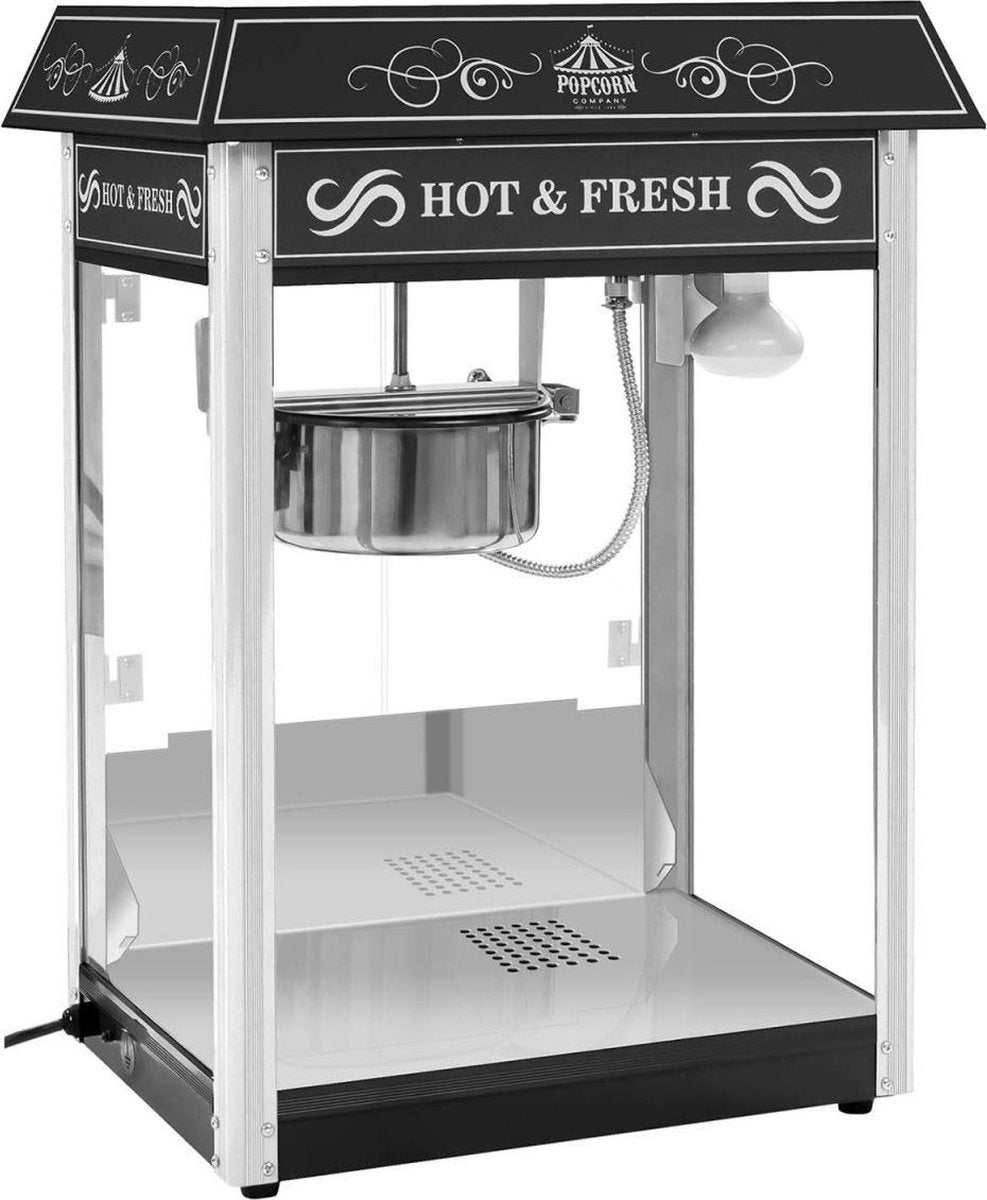 Royal Catering Popcorn Machine zwart - Amerikaans ontwerp