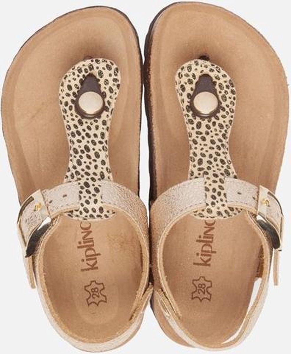 Birkenstock - Gizeh - Sportieve slippers - Meisjes - Maat 31 - Beige - BF Shiny Snake Cream