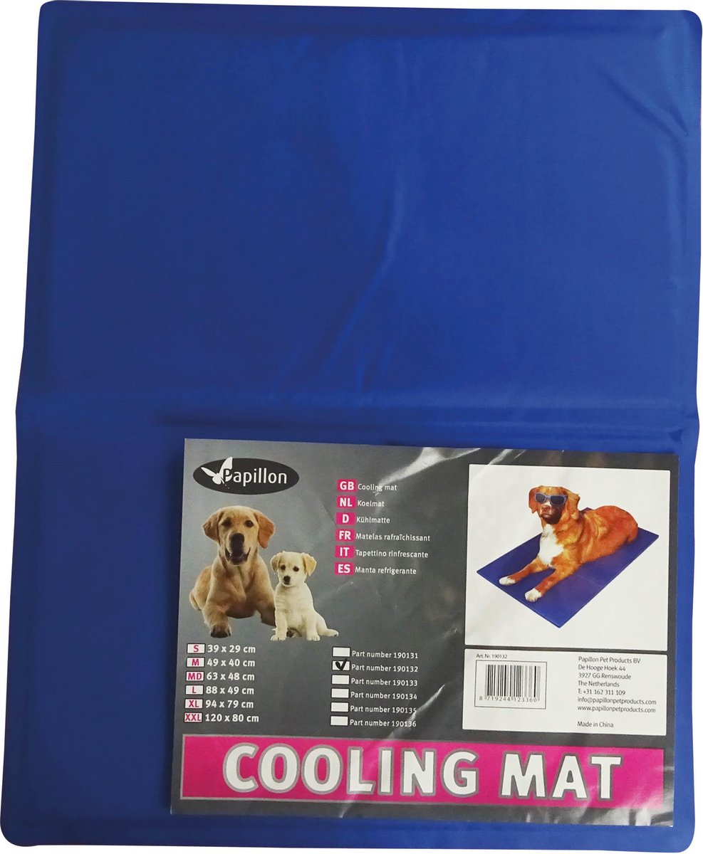 Koelmat M voor huisdieren 49 x 40 cm - koelmat kleine hond -