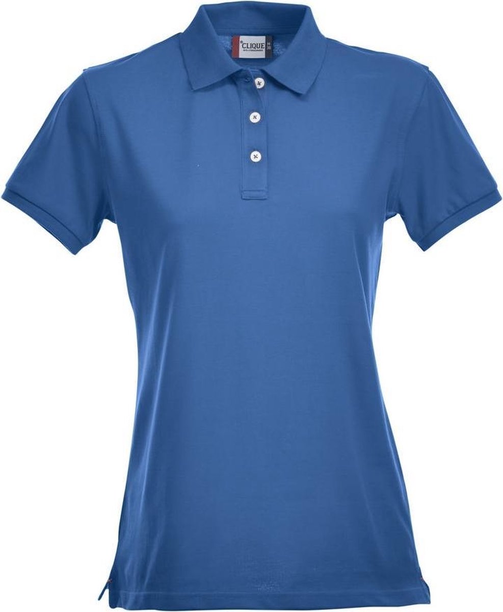Premium dames polo kobalt s
