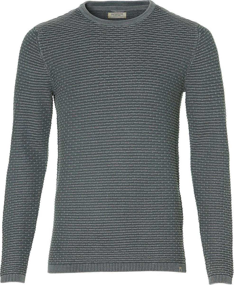 Dstrezzed Pullover - Slim Fit - Grijs - 3XL Grote Maten