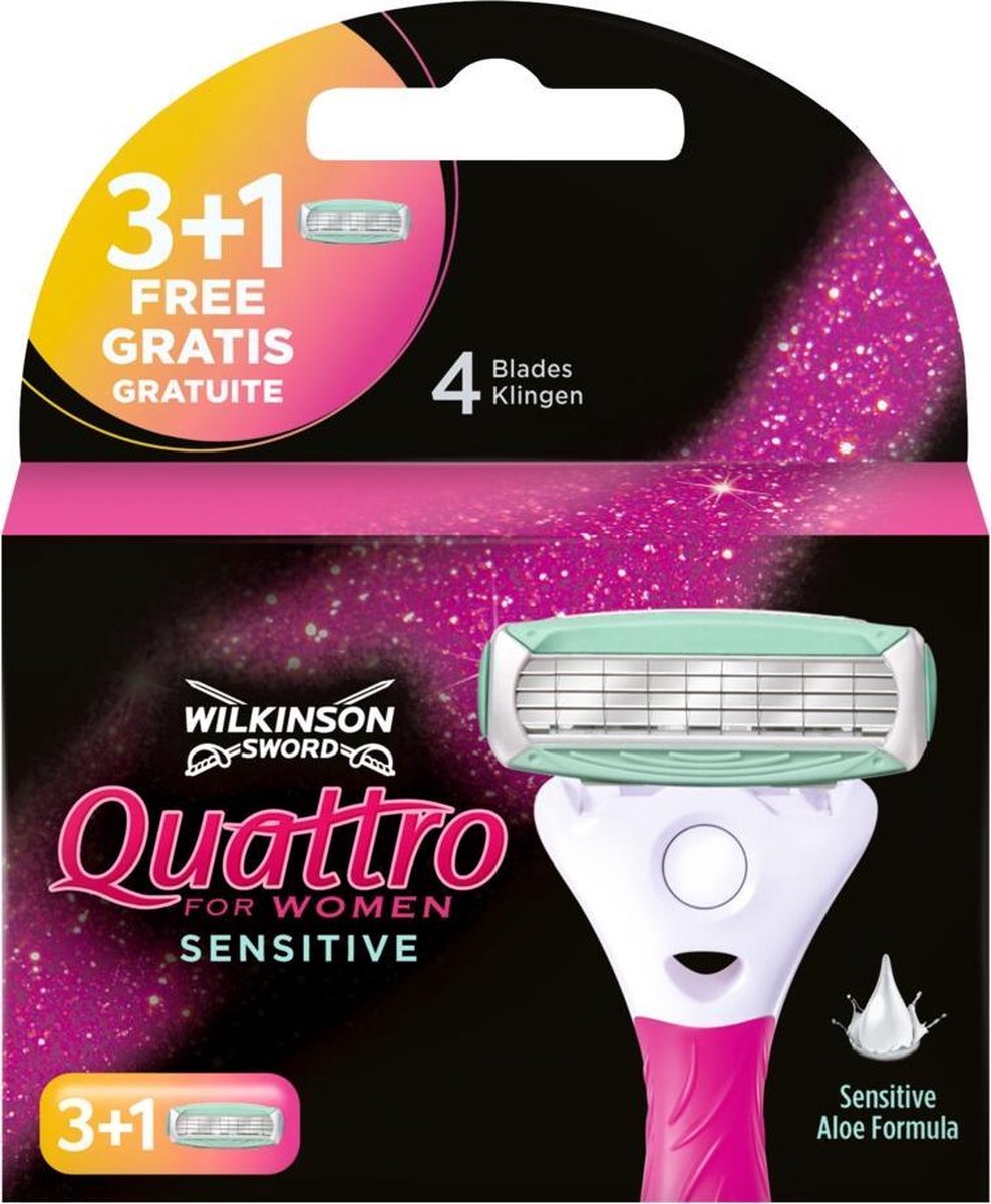 10x Wilkinson Woman Scheermesjes Quattro Sensitive 4 stuks